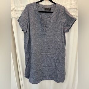 Tahari 100% linen shift dress 1X